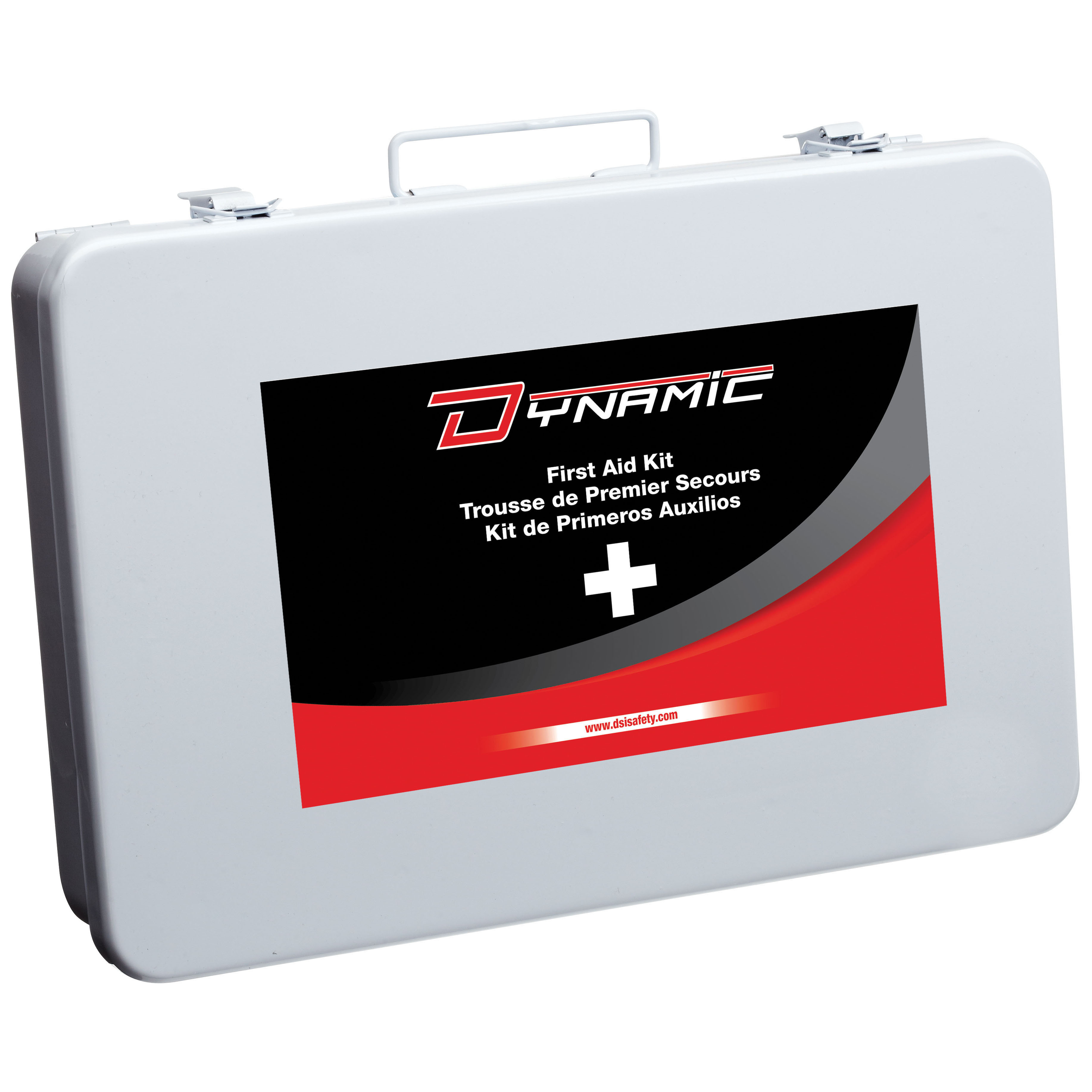 Dynamic™ FAKCSAT3SBM Bulk Small First Aid Kit, Portable/Wall Mount, 30 Components, Metal Case, 9-1/2 in H x 13-1/2 in W x 3 in D