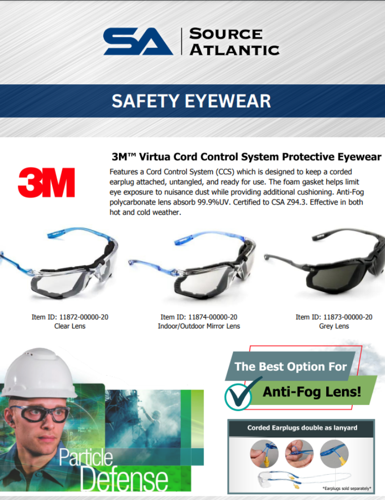 3M – Anti Fog Safety Glasses