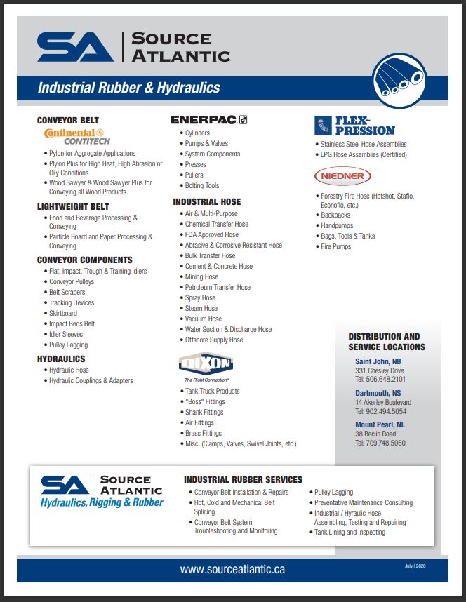 Industrial Rubber and Hydraulics Line Card